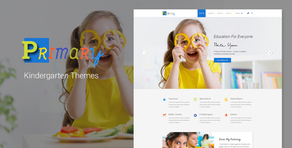 Primary – Kids & Kindergarten School PSD Template 